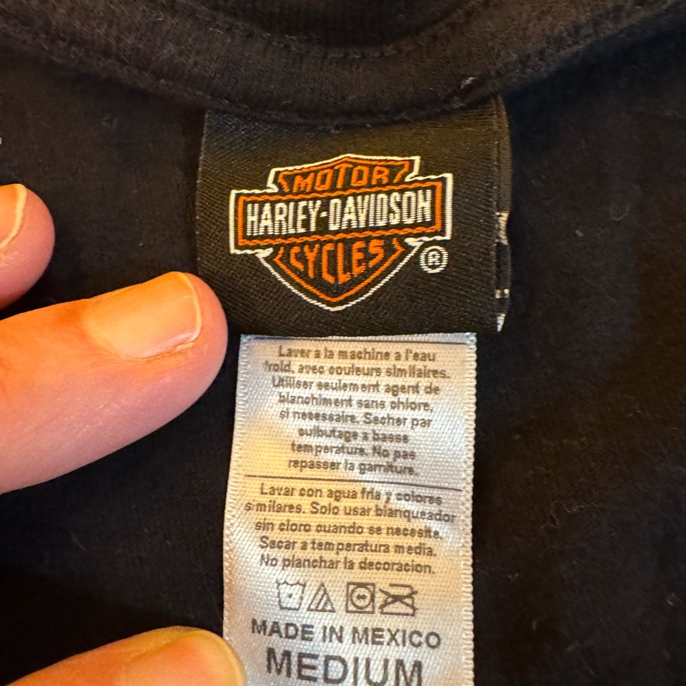 Harley-Davidson Charcoal V-Neck Tee - Picture 4 of 9